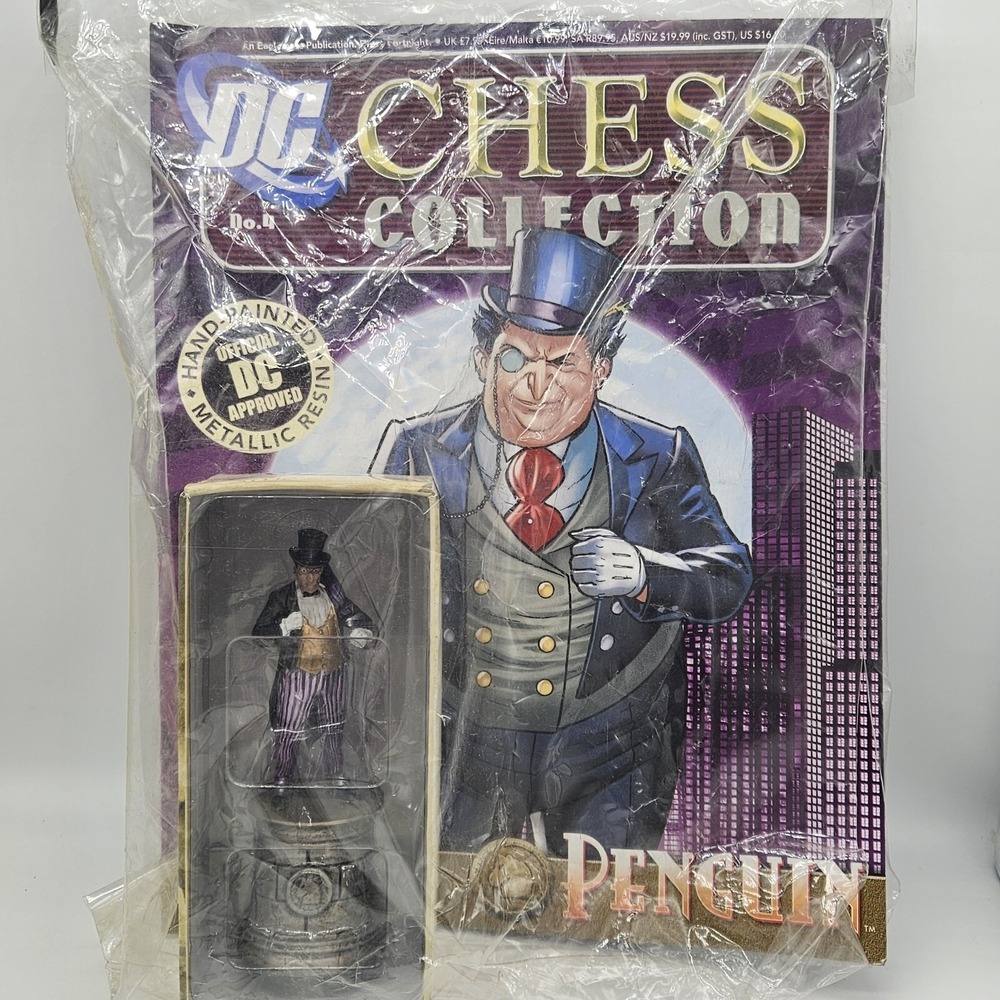 Eaglemoss DC Chess Collection #6 The Penguin Black Knight Figure & Magazine NEW